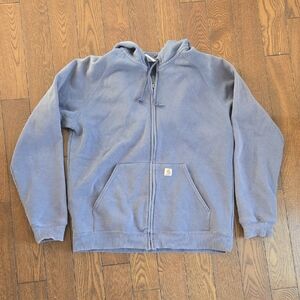 Carhartt Women Purple Zip Up Hoodie Size L